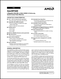 Click here to download AM29F040-70JCB Datasheet