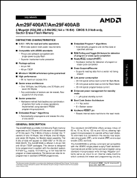 Click here to download Am29F400AT-70SCB Datasheet