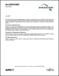 Click here to download AM29LV116DT-70FC Datasheet