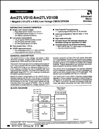 Click here to download AM27LV010B200DE Datasheet