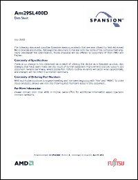 Click here to download AM29SL400DB100WAD Datasheet