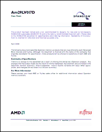 Click here to download AM29LV017D-90WCD Datasheet