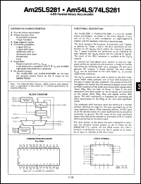 Click here to download AM25LS281PC Datasheet