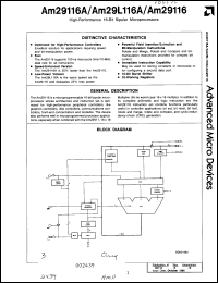 Click here to download AM29116DM-B Datasheet