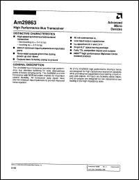 Click here to download AM29863APC Datasheet