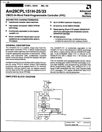 Click here to download AM29CPL151-1DCB Datasheet