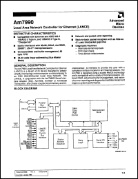 Click here to download AM7990DCB/80 Datasheet