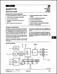 Click here to download AM81C176-50PC Datasheet
