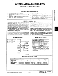 Click here to download AM93L425ALCB Datasheet