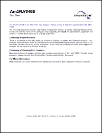 Click here to download AM29LV040B-70JE Datasheet