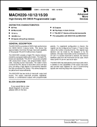 Click here to download MACH220-12 Datasheet