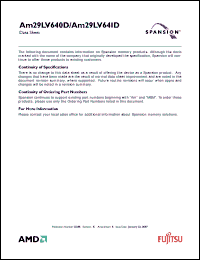 Click here to download AM29LV641DL90REF Datasheet