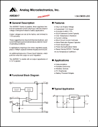 Click here to download AME8817BEDZADJ Datasheet