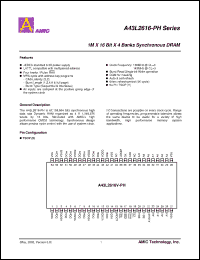 Click here to download A43L2616V-6 Datasheet