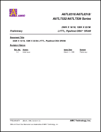 Click here to download A67L8316E-4.5 Datasheet