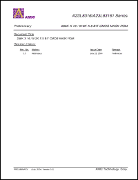 Click here to download A23L8316M-100 Datasheet