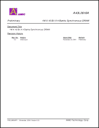 Click here to download A43L2616AG-6U Datasheet