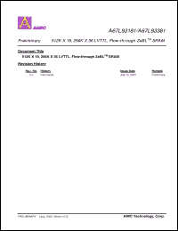 Click here to download A67L93181 Datasheet