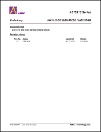 Click here to download A616316 Datasheet