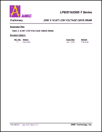 Click here to download LP62E16256EV-70LLT Datasheet