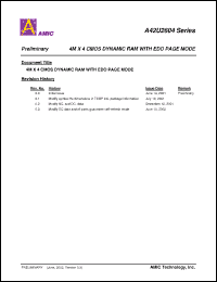 Click here to download A42U2604V-50U Datasheet