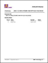 Click here to download A42L8316 Datasheet