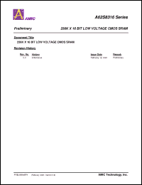 Click here to download A62S8316 Datasheet