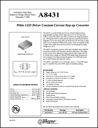 Click here to download A8431 Datasheet