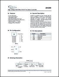 Click here to download AH289 Datasheet