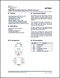 Click here to download AP1604 Datasheet