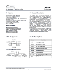 Click here to download AP2003S Datasheet