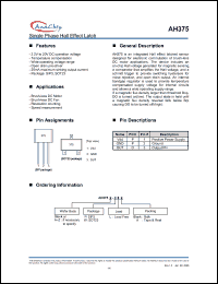 Click here to download AH375HWLA Datasheet