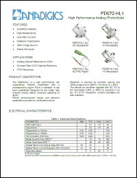 Click here to download PD070-HL1-520 Datasheet