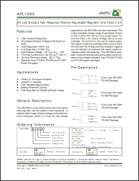 Click here to download APL1084-33UC-TRL Datasheet
