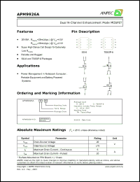 Click here to download APM9926AOC-TR Datasheet