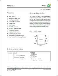 Click here to download APV2002YI-W Datasheet