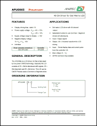 Click here to download APU0065QE-TY Datasheet