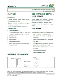 Click here to download APU0071-001WE-TY Datasheet