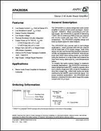 Click here to download APA2020A Datasheet