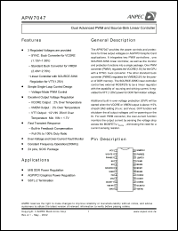 Click here to download APW7047K Datasheet