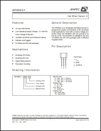 Click here to download APX9031 Datasheet