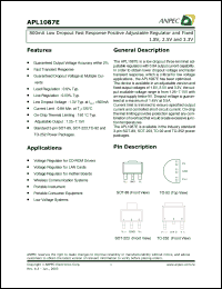 Click here to download APL1087E-25VC-TRL Datasheet