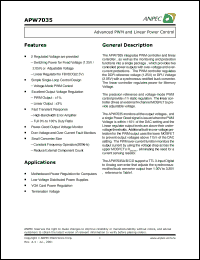 Click here to download APW7035DKC-TRL Datasheet