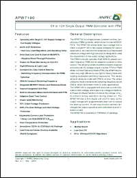 Click here to download APW7190 Datasheet