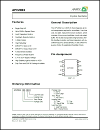 Click here to download APV2002YI-TUL Datasheet