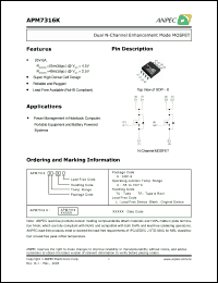Click here to download APM7316K Datasheet