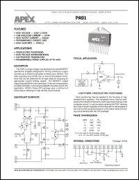 Click here to download PA91 Datasheet