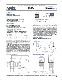 Click here to download PA240 Datasheet