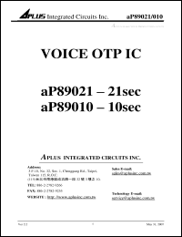 Click here to download aP89010 Datasheet