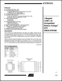 Click here to download AT27BV010-15JC Datasheet